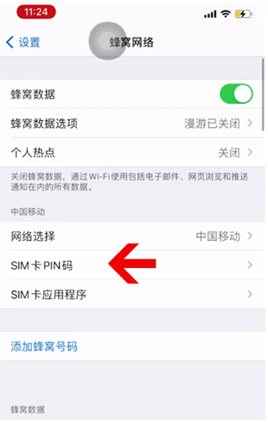 陇川苹果14维修网分享如何给iPhone14的SIM卡设置密码 